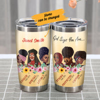 Personalized God Says BWA Steel Tumbler JL93 65O57 thumb 1