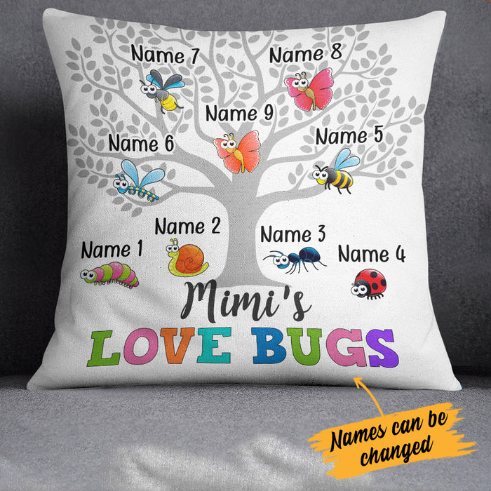 Personalized Grandma Bugs Pillow FB53 81O34 (Insert Included) 1