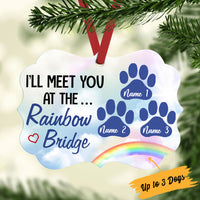 Personalized Dog Cat Memorial Meet Again Benelux Ornament NB141 81O34 thumb 1