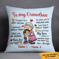 Personalized To My Grandson Pillow MR151 29O47 thumb 1