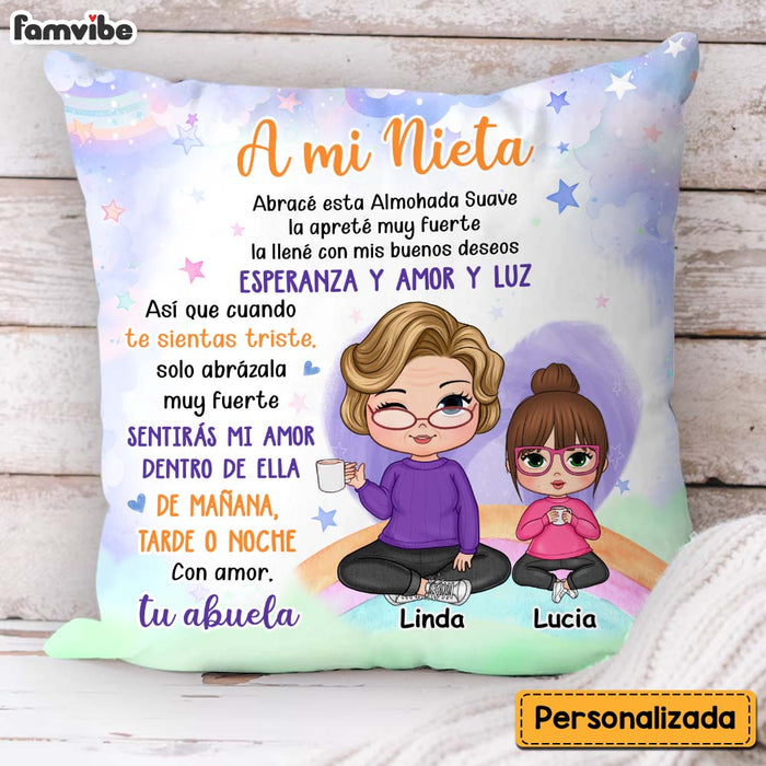 Personalized Gift For Granddaughter Hug This Spanish Pillow 30699 1