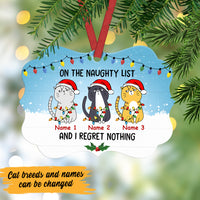 Personalized Cats Regret Nothing Christmas MDF Benelux Ornament OB291 73O47 thumb 1