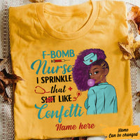 Personalized BWA Nurse F- Bomb T Shirt AG281 67O57 thumb 1