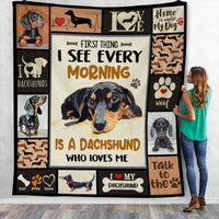 Dachshund Dog Blanket NB274 85O34 thumb 1