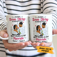 Personalized BWA Couple Love Story Mug AG311 30O53 thumb 1