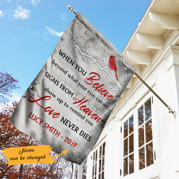 Personalized Memorial Cardinal Flag JL116 85O47 1