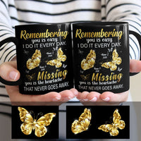 Personalized Butterflies Memorial Mom Dad Mug AP75 67O60 thumb 1