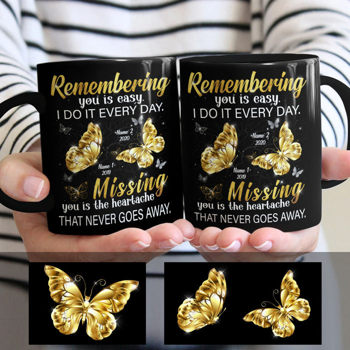 Personalized Butterflies Memorial Mom Dad Mug AP75 67O60 1