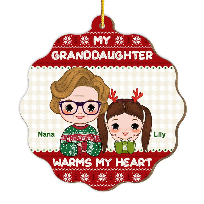 Personalized Grandma My Granddaughter Warms My Heart Ornament 30267 1