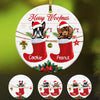Personalized Merry Woofmas Dog Christmas  Ornament OB51 73O34 1