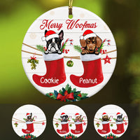 Personalized Merry Woofmas Dog Christmas  Ornament OB51 73O34 thumb 1