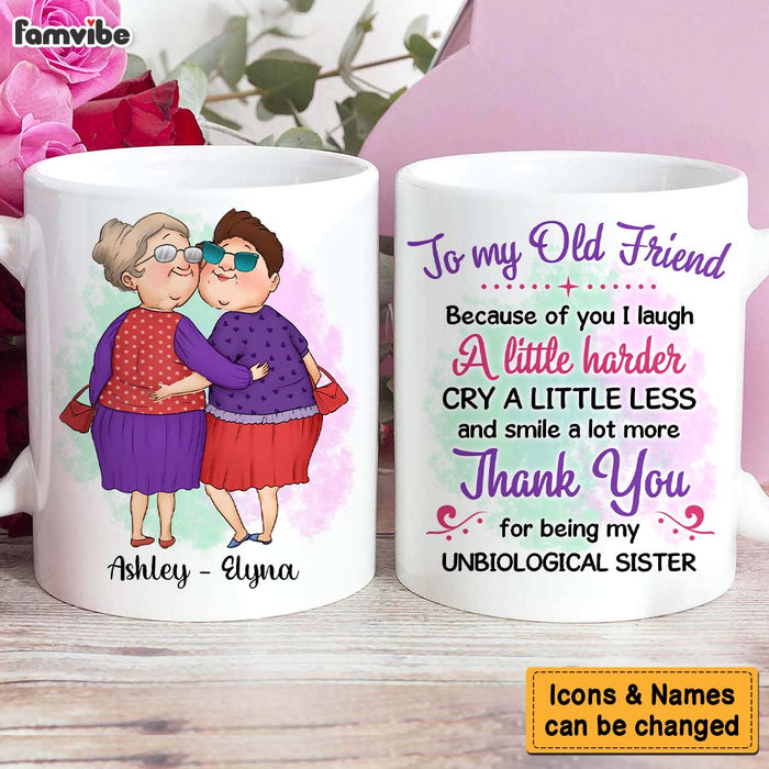 Personalized Gift For Friends My Unbiological Sister Mug 30994 1