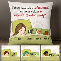 Personalized Dog Steal Bed French Pillow AP92 73O53 (Insert Included) thumb 1