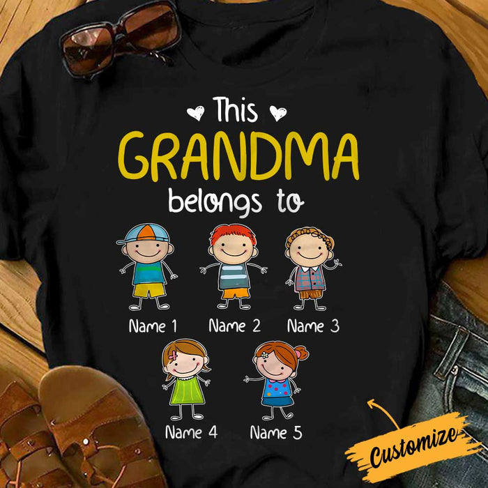 Personalized Grandma Belongs T Shirt OB222 81O34 1