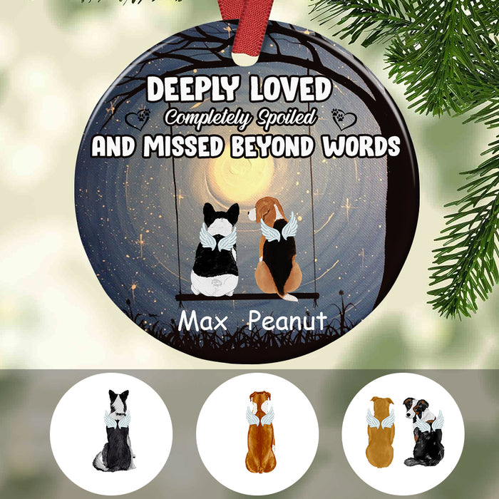 Personalized Missed Beyond Word Dog Memorial  Ornament OB252 30O34 1