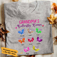 Personalized Grandma Butterfly White T Shirt JN171 85O53 thumb 1