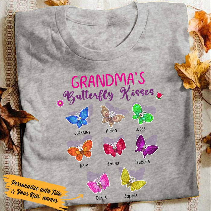 Personalized Grandma Butterfly White T Shirt JN171 85O53 1