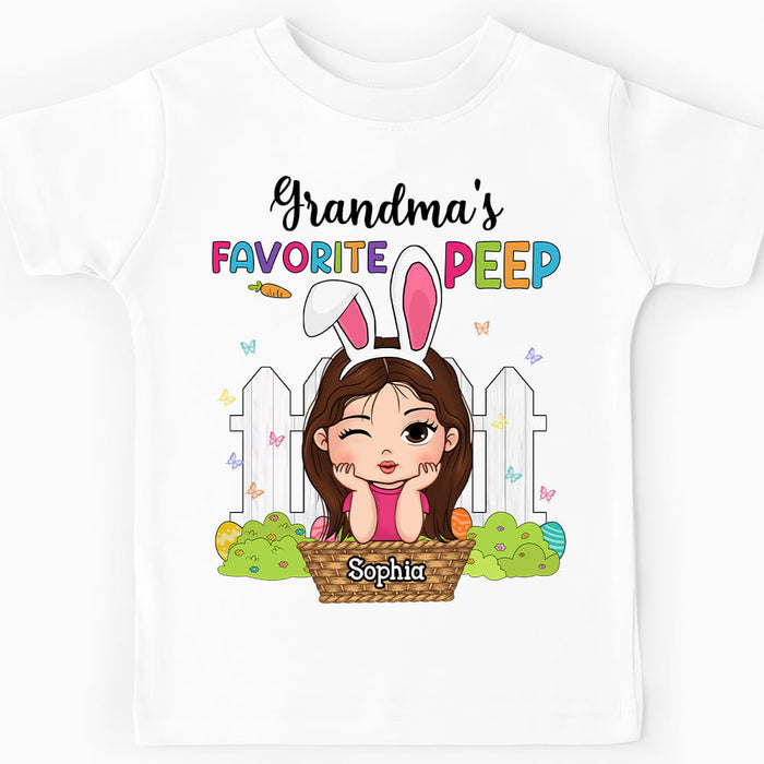Personalized Gift For Granddaughter Grandma's Favorite Peep Kid T Shirt - Kid Hoodie - Kid Sweatshirt 31596 1