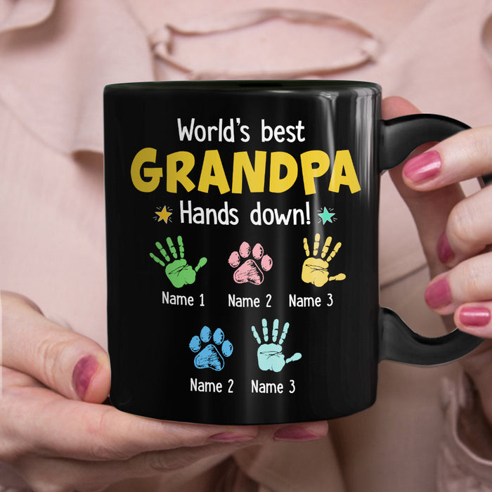 Personalized Grandpa Dad Hands Down Mug MY31 73O34 1