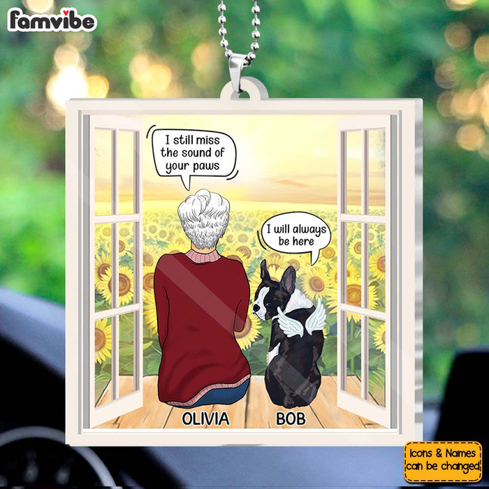 Personalized Gift For Loss Of Dogs Transparent Acrylic Car Ornament 31586 1