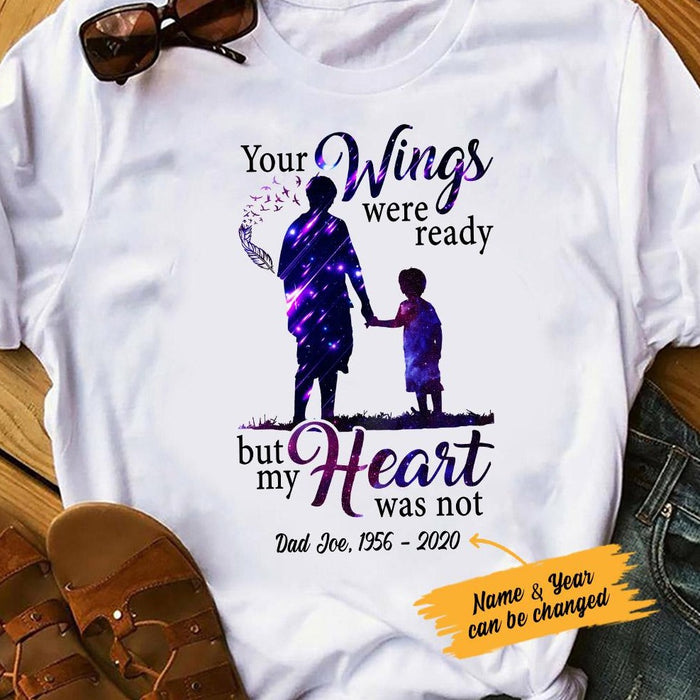 Personalized Memorial Dad Our Hearts Weren't Ready T Shirt JL301 65O53 1