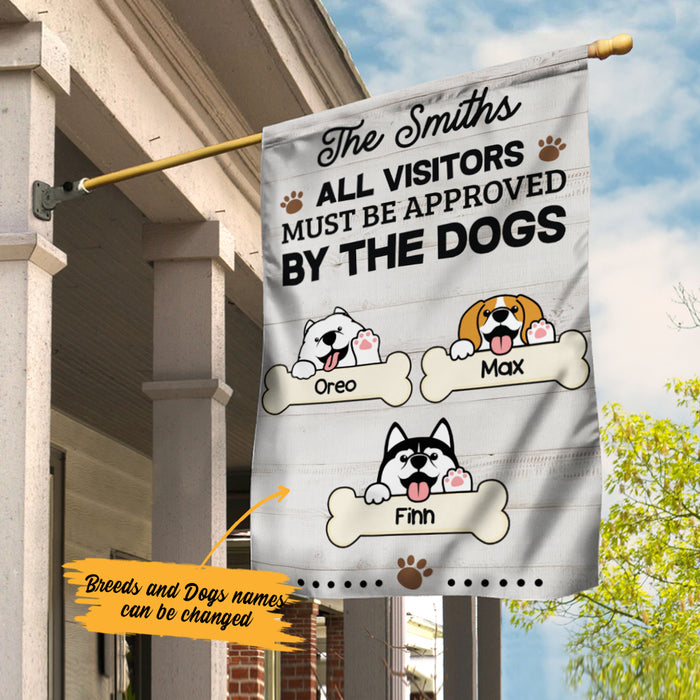 Personalized Visitors Approved By The Dogs Garden Flag JL66 65O57 1
