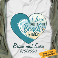 Personalized Love To The Beach White T Shirt JN291 81O34 thumb 1
