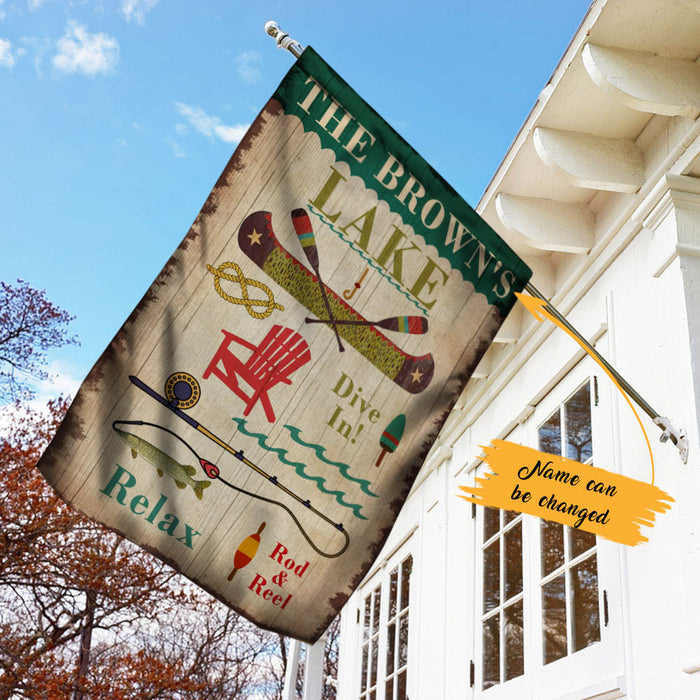 Personalized Lake House Garden Flag JN301 95O60 1