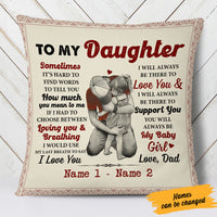 Personalized To My Daughter Dad Pillow FB52 67O53 thumb 1