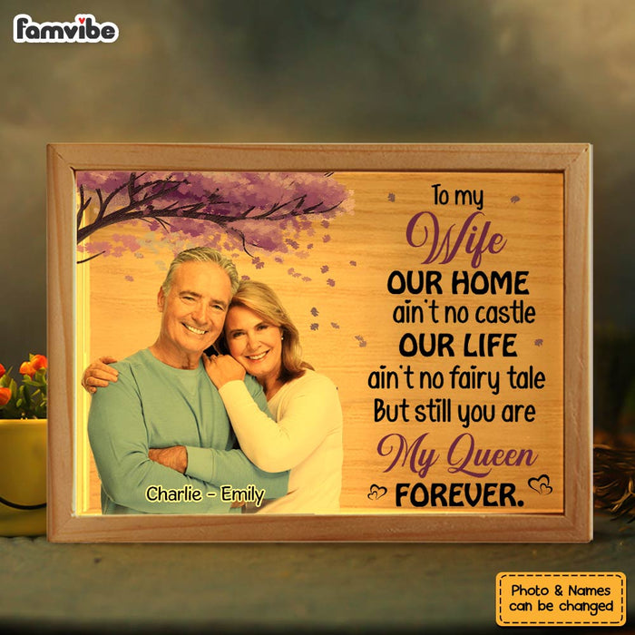 Personalized Couple Gift Our Home Ain't No Castle Picture Frame Light Box 31315 1