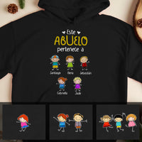 Personalized Abuelo Abuela Spanish Grandma Grandpa Belongs Hoodie MR233 81O34 thumb 1