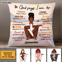 Personalized Daughter God Says I Am Bible Verses Pillow DB281 30O47 thumb 1