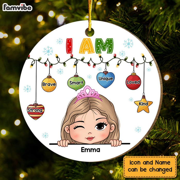 Personalized Christmas Gift For Granddaughter I Am Kind Circle Ornament 30140 1