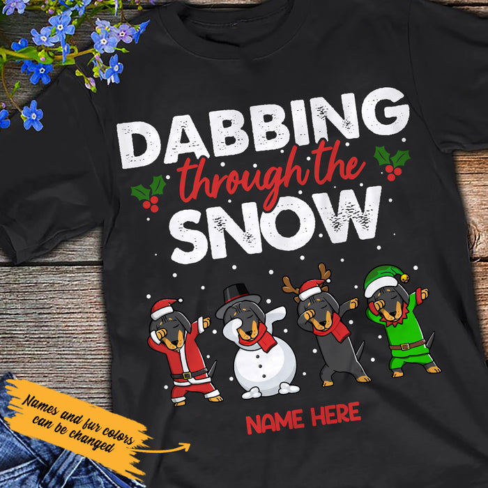 Personalized Dachshund Dog Christmas T Shirt OB153 87O36 1