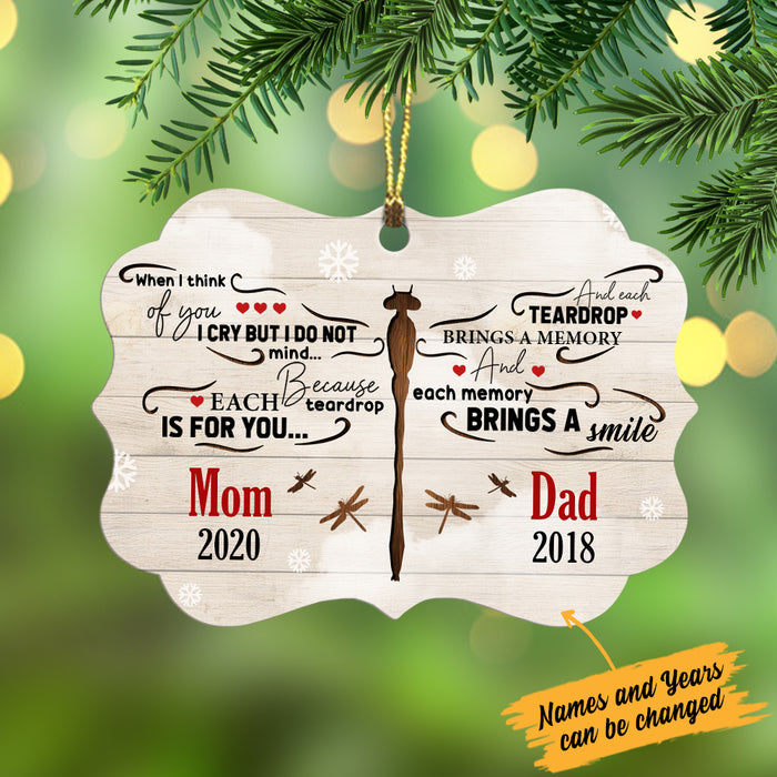Personalized Dragonfly Memorial Mom Dad Benelux Ornament NB133 85O34 1