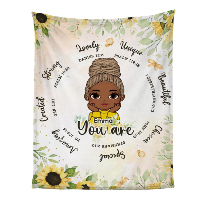 Personalized Gift For Daughter Inspirational You Are Unique Blanket 30008 1