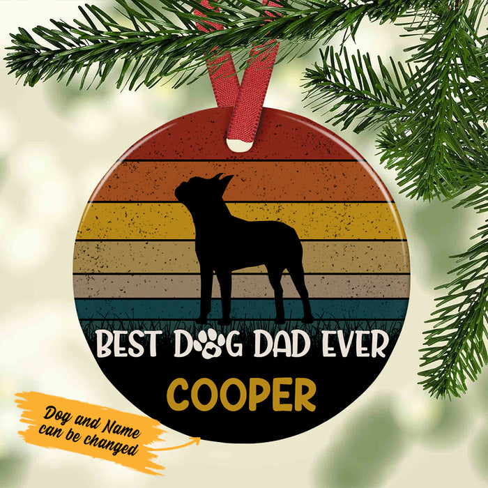 Personalized Best Dog Dad Ever  Ornament OB201 95O36 1