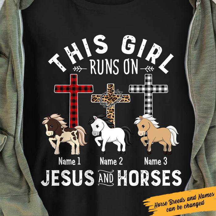 Personalized Jesus And Horses T Shirt DB81 67O47 1