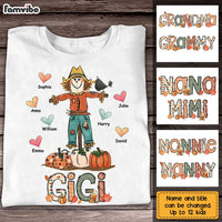 Personalized Fall Grandma Scarecrow T Shirt AG294 23O28 thumb 1