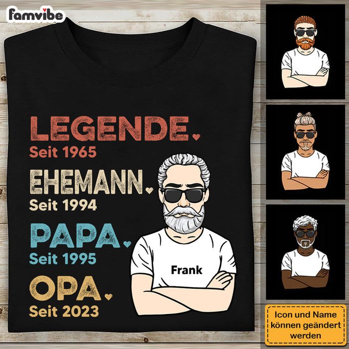 Personalized Gift For Grandpa German Opa Shirt - Hoodie - Sweatshirt 30288 1