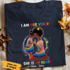 Personalized Autism Mom BWA Her Voice My Heart T Shirt AG32 65O47 thumb 1