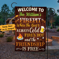 Personalized  Fire Pit Gardening Friendship Is Free Flag AG141 30O58 thumb 1