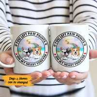 Personalized You Left Paw Prints on My Heart Dog Memorial Mug AP33 67O53 thumb 1