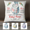 Personalized Elephant Baby First Christmas Pillow NB93 67O57 (Insert Included) 1