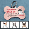 Personalized Indoor Cat Bone Pet Tag NB132 81O57 1