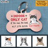 Personalized Indoor Cat Bone Pet Tag NB132 81O57 1