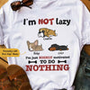 Personalized Dog Lazy White T Shirt JN165 67O58 1