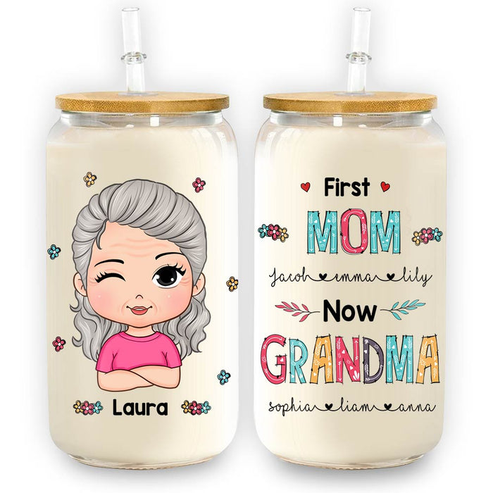 Personalized Gift For Grandma First Now Glass Can 32266 1