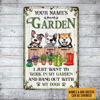 Personalized Dog Garden Metal Sign JN291 26O58 thumb 1
