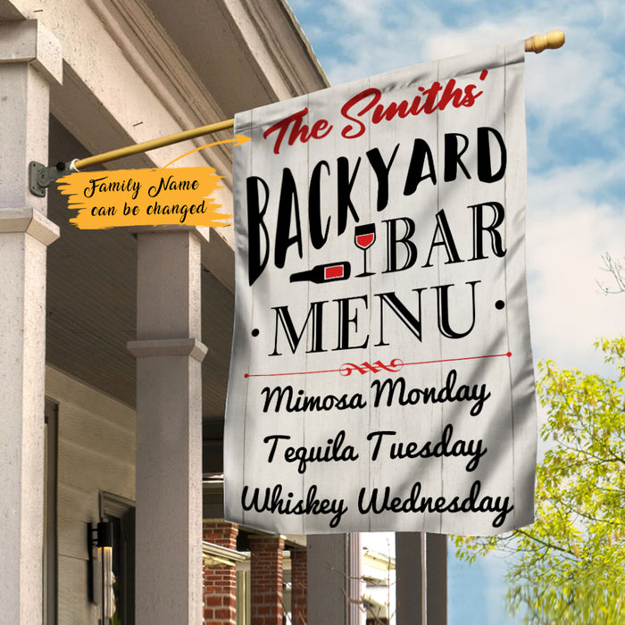 Personalized Backyard Bar Gardening Flag AG74 85O47 1